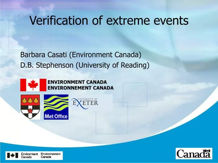 verification of extreme events