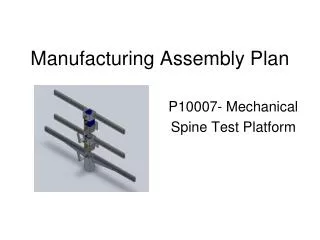 Manufacturing Assembly Plan