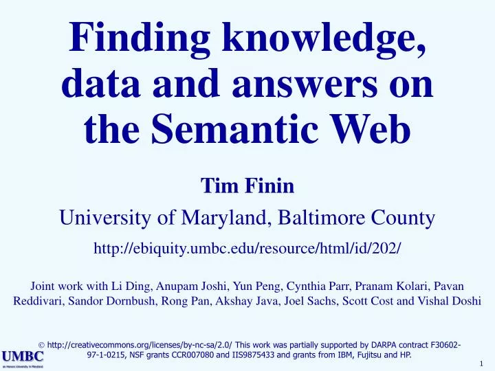 finding knowledge data and answers on the semantic web