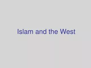 Islam and the West