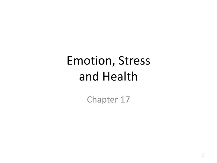 emotion stress and health