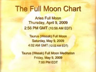 The Full Moon Chart