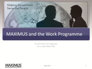 MAXIMUS and the Work Programme