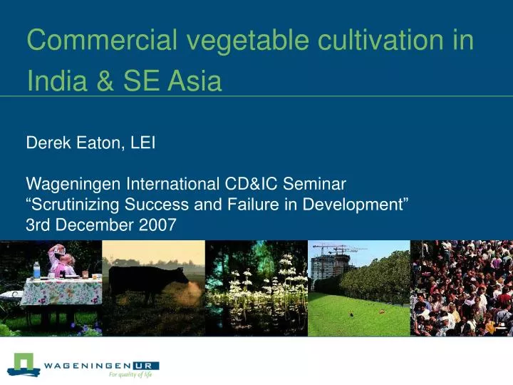 commercial vegetable cultivation in india se asia
