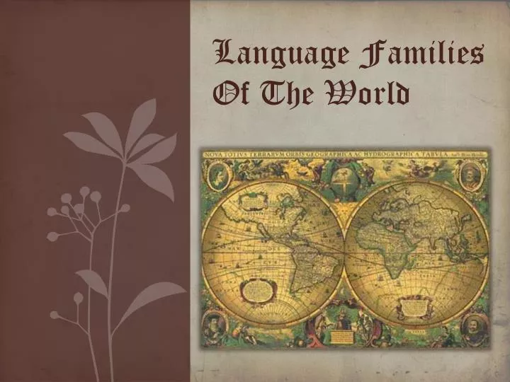 language families of the world