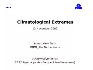 Climatological Extremes