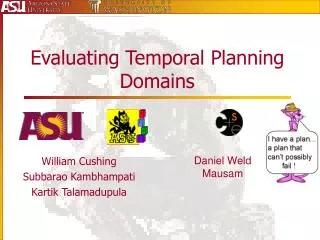 Evaluating Temporal Planning Domains