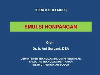 emulsi nonpangan