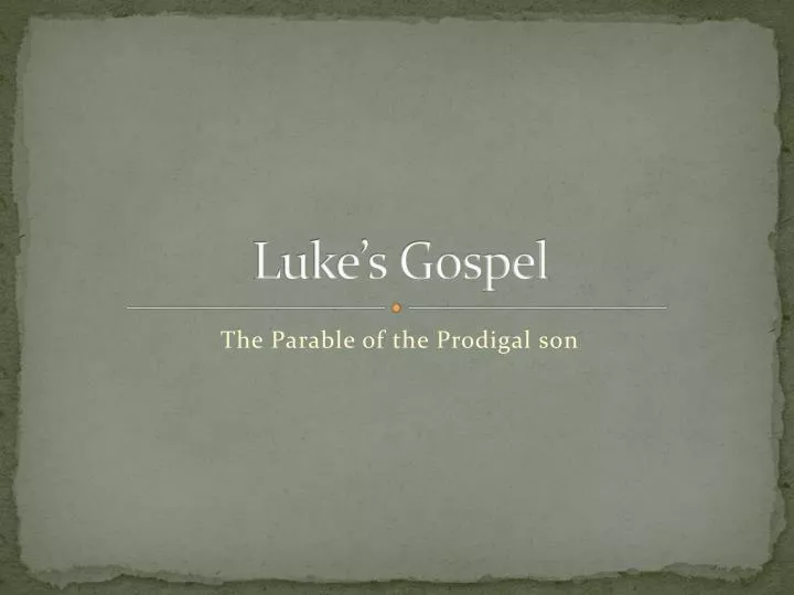 luke s gospel