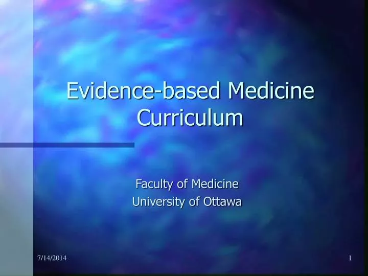 evidence based medicine curriculum