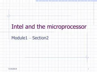 Intel and the microprocessor