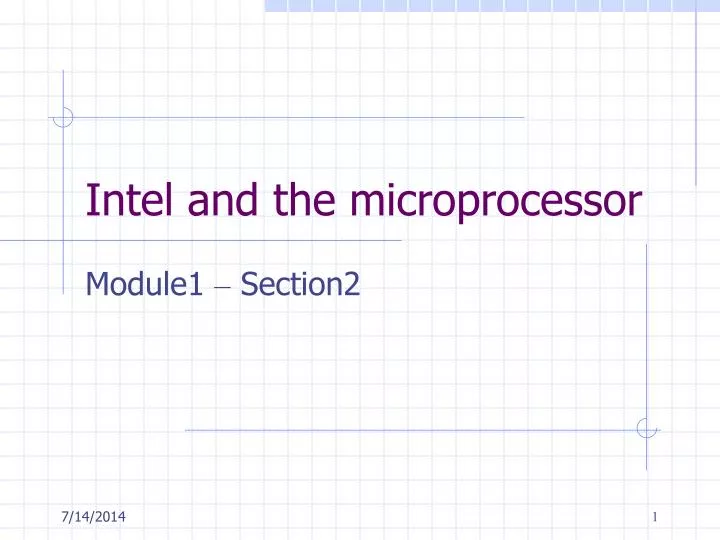 intel and the microprocessor