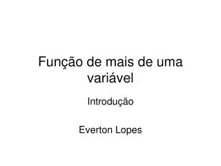 fun o de mais de uma vari vel