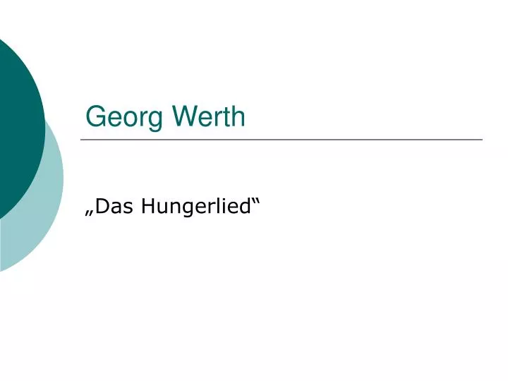 georg werth