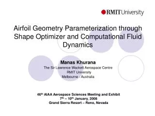 Airfoil Geometry Parameterization through Shape Optimizer and Computational Fluid Dynamics