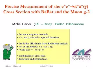 Precise Measurement of the e + e ? ?? + ? ? (?) Cross Section with BaBar and the Muon g-2