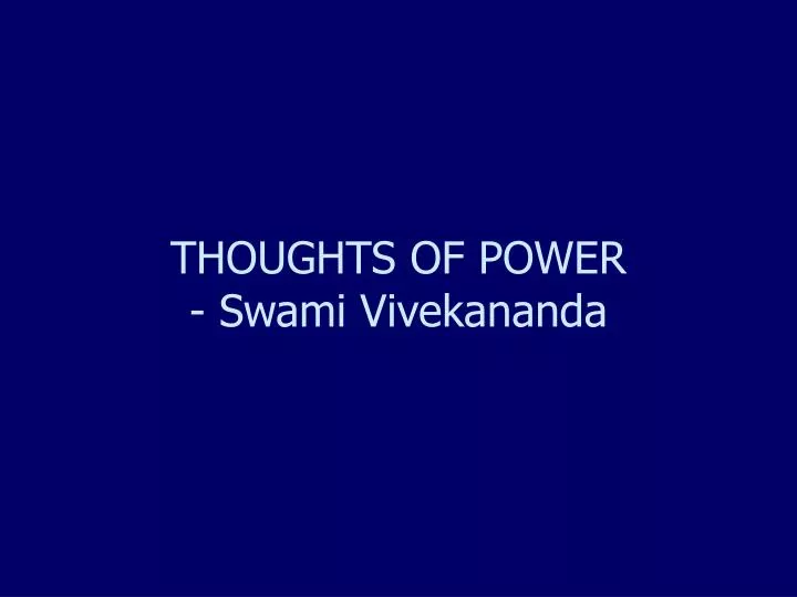 thoughts of power swami vivekananda