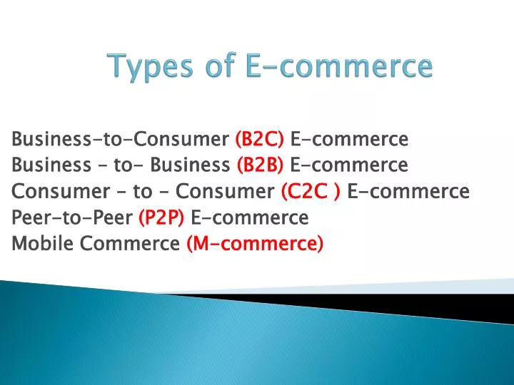 types of e commerce