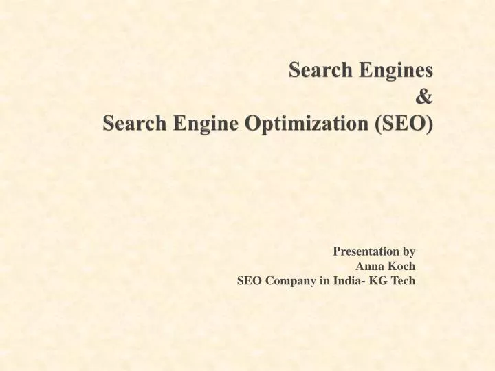 search engines search engine optimization seo