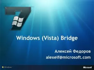 Windows (Vista) Bridge