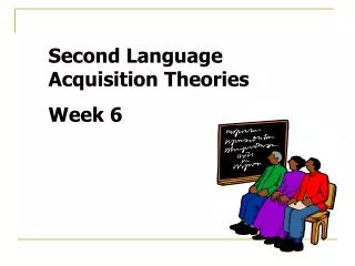 Second Language Acquisition Theories Week 6