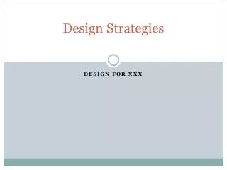 Design Strategies
