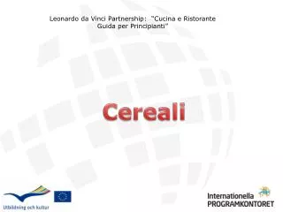 Leonardo da Vinci Partnership: “Cucina e Ristorante Guida per Principianti”