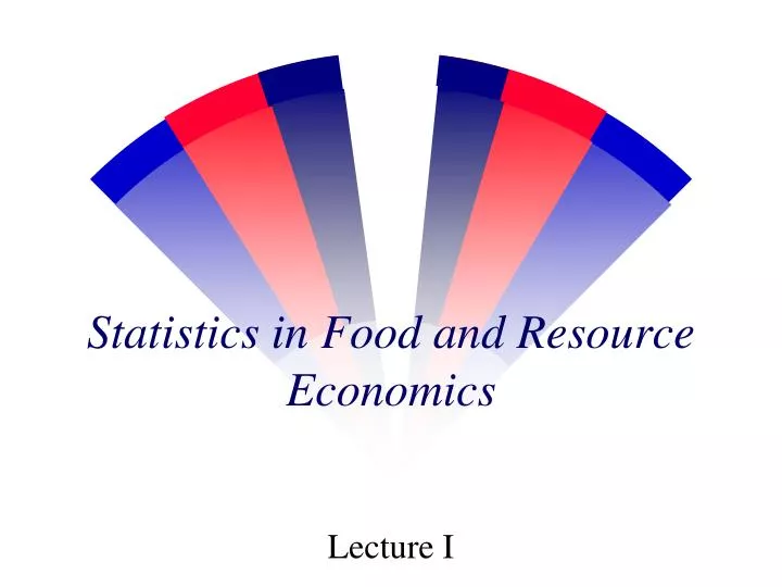 statistics in food and resource economics