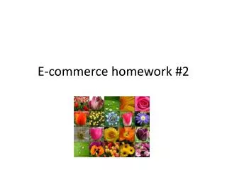 E-commerce homework #2