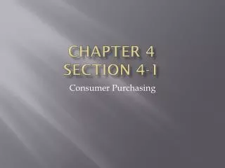 Chapter 4 Section 4-1