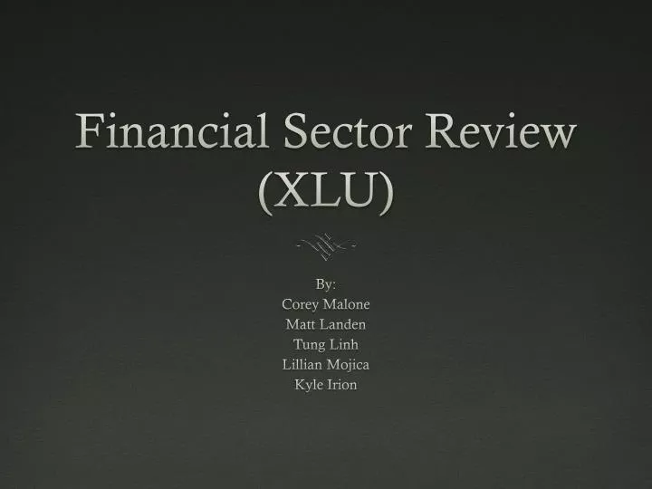 financial sector review xlu