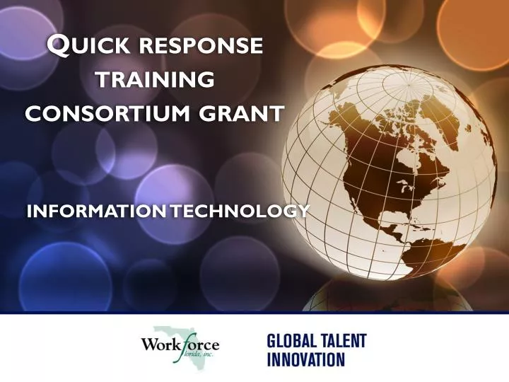 quick response training consortium grant