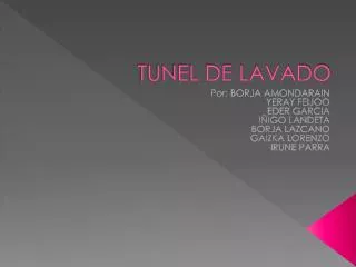 tunel de lavado