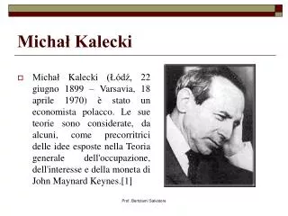 micha kalecki