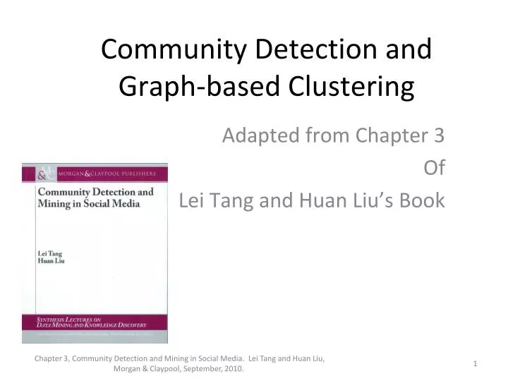 community detection and graph based clustering