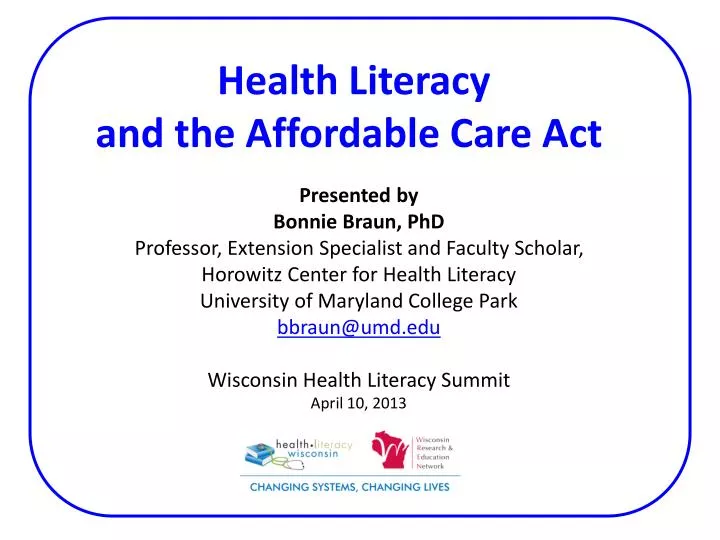health literacy and the affordable care act
