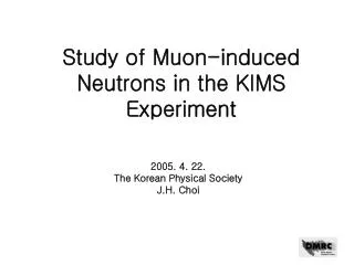 Study of Muon-induced Neutrons in the KIMS Experiment