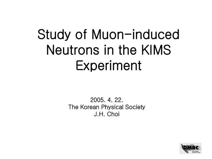 study of muon induced neutrons in the kims experiment