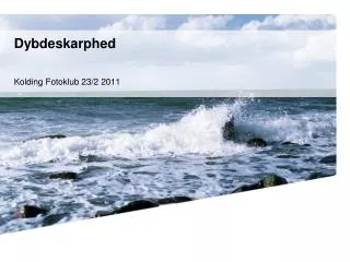 dybdeskarphed