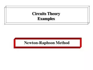 Circuits Theory Examples
