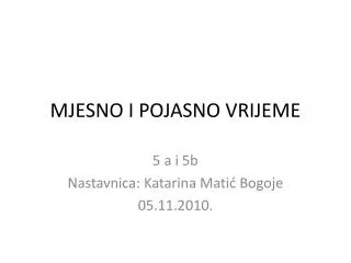 mjesno i pojasno vrijeme