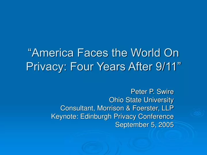 america faces the world on privacy four years after 9 11
