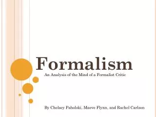 Formalism