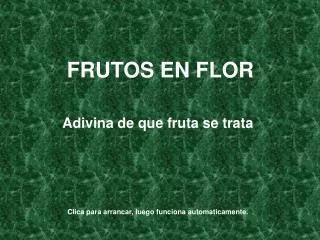 frutos en flor