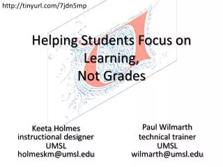 Helping Students Focus on Learning, Not Grades