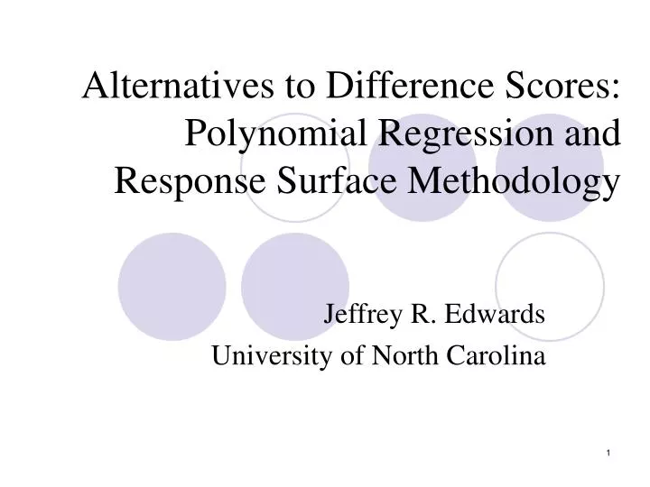 alternatives to difference scores polynomial regression and response surface methodology