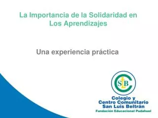 la importancia de la solidaridad en los aprendizajes