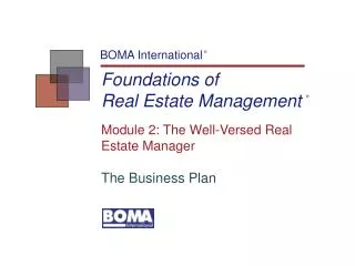 Foundations of Real Estate Management