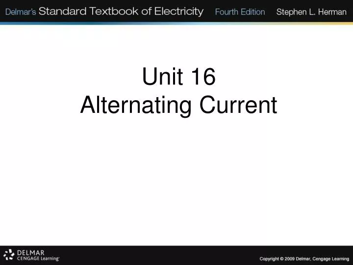 unit 16 alternating current