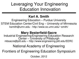 Leveraging Your Engineering Education Innovation